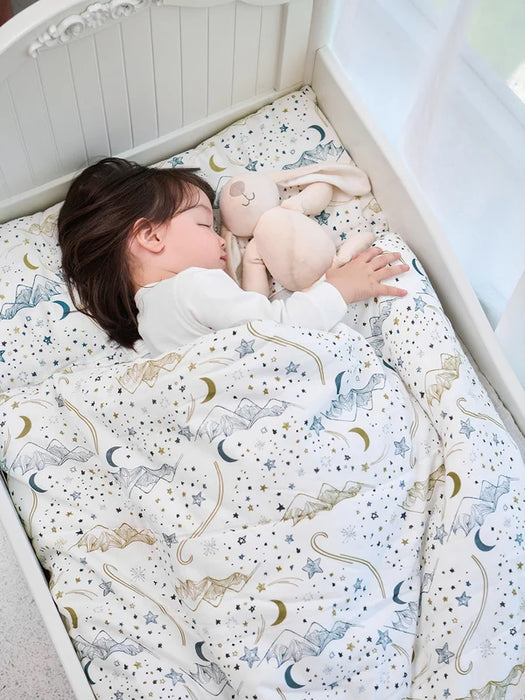 Nest Designs Toddler Nap Mat With Pillow - Stars White