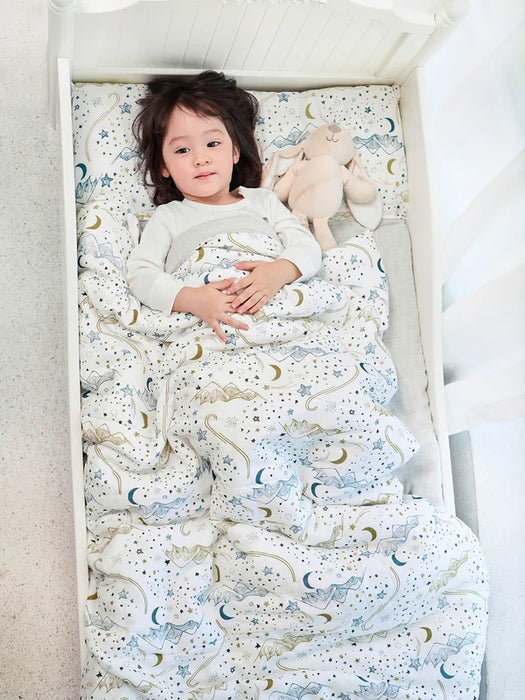 Nest Designs Toddler Nap Mat With Pillow - Stars White