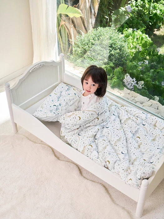 Nest Designs Toddler Nap Mat With Pillow - Stars White