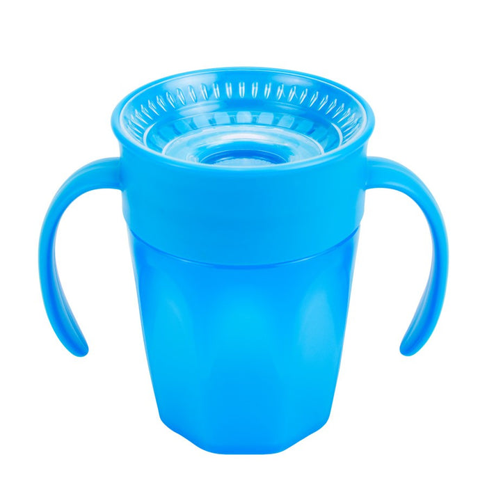 Dr Brown's Cheers360 Spoutless Transition Cup w/ Handles - Blue 7oz