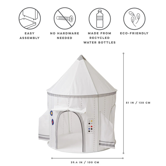 3 Sprouts Play Tent - Space Ship/White