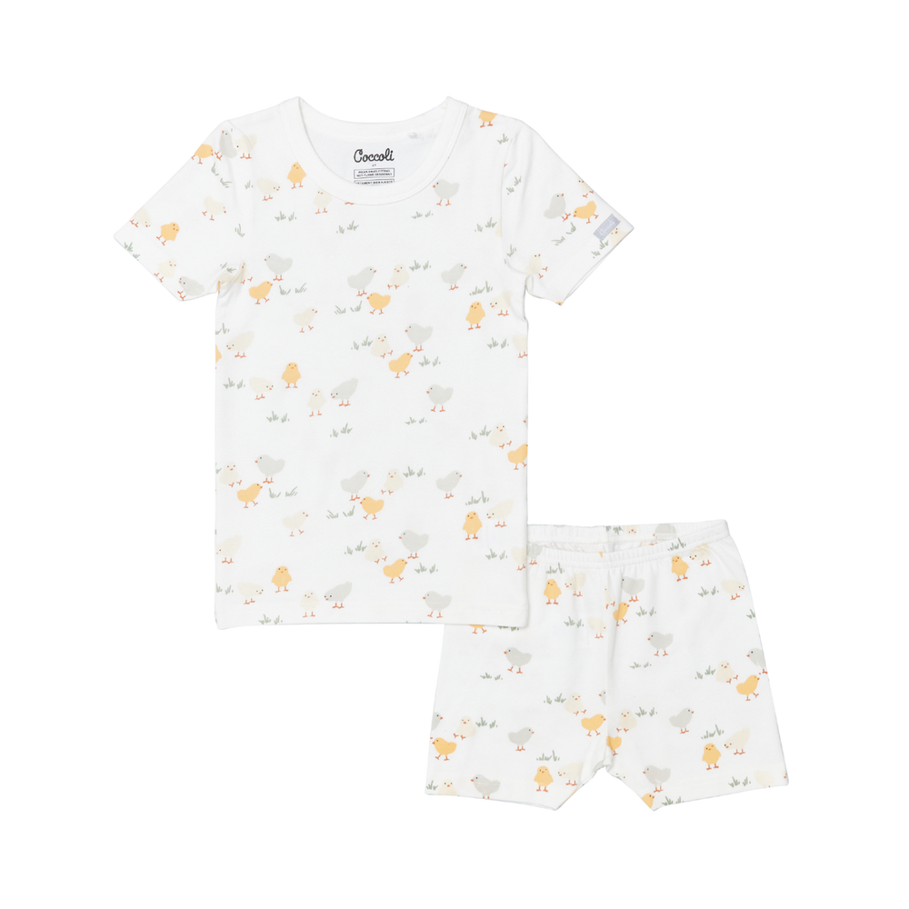 Coccoli SS Cotton-Modal Pyjama - Chicks on Cream