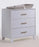 Natart Tulip Aiko Island Crib + 3 Drawer Dresser - All White