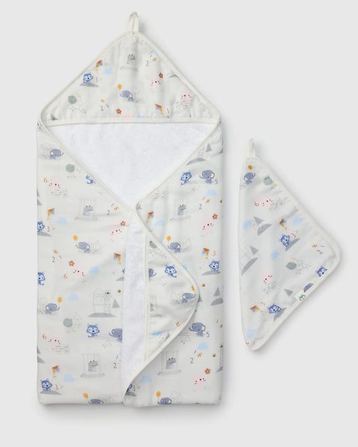 Loulou Lollipop Hooded Towel Set - Mini Mathletes