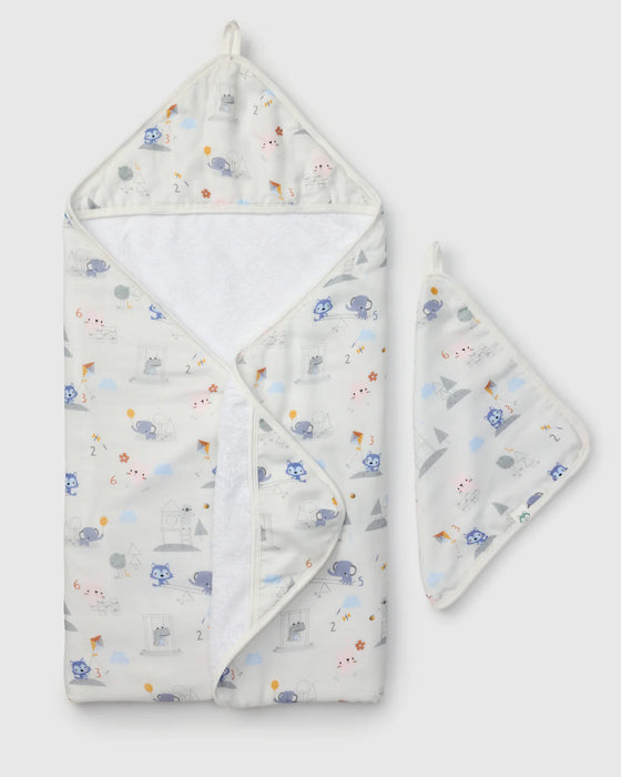 Loulou Lollipop Hooded Towel Set - Mini Mathletes