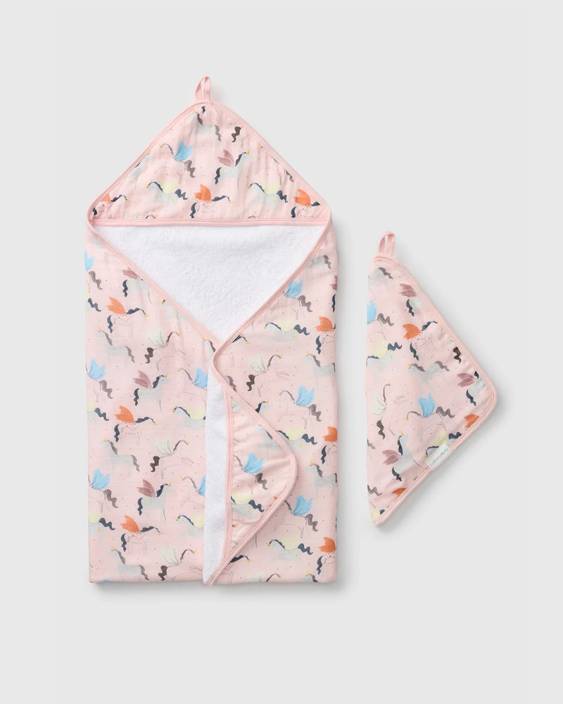 Loulou Lollipop Hooded Towel Set - Unicorn Ballet