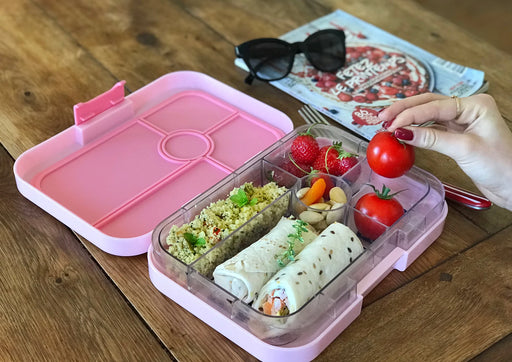 Yumbox Tapas 5 Compartment - Capri Pink w/ Bon Appetite Tray