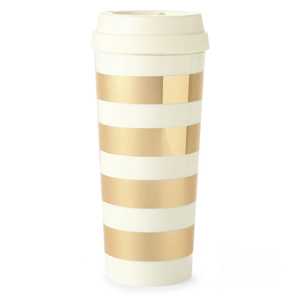 Kate Spade Thermal Mug - Gold Stripe