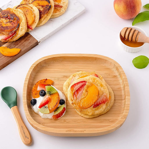 Eco Rascals Toddler No Section Plate - Blue