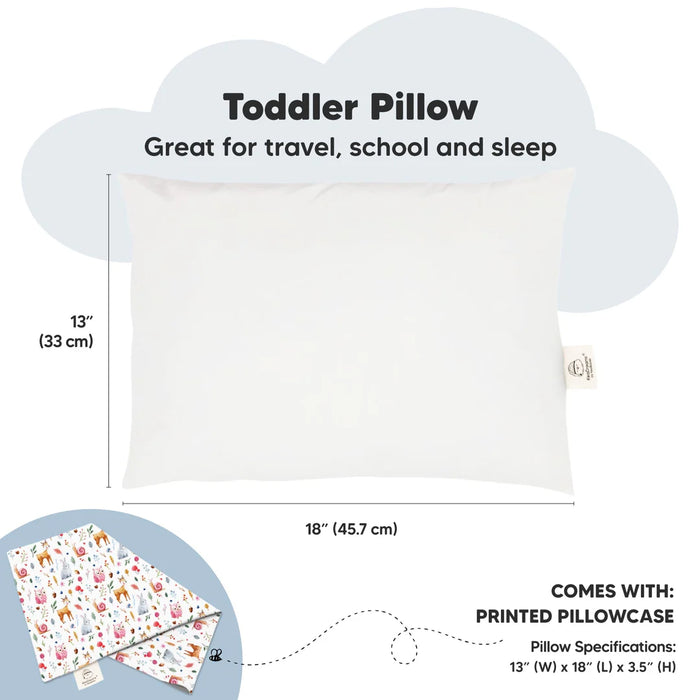 KeaBabies Standard Toddler Pillow - Forestland
