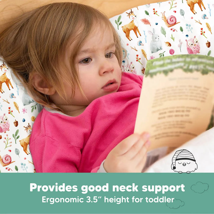 KeaBabies Standard Toddler Pillow - Forestland