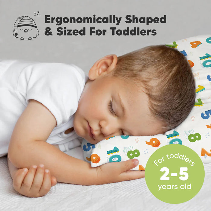 KeaBabies Standard Toddler Pillow - Dino123