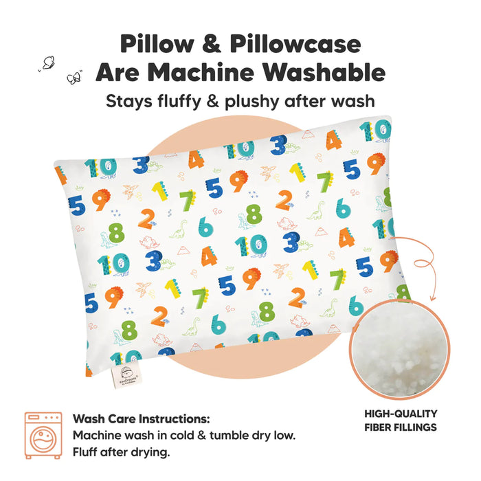 KeaBabies Standard Toddler Pillow - Dino123