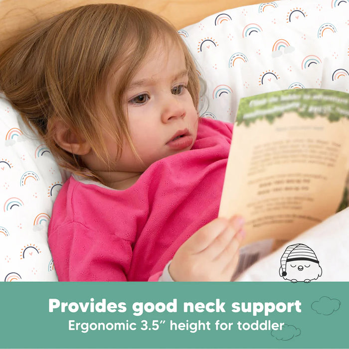 KeaBabies Standard Toddler Pillow - Jolly Rainbow