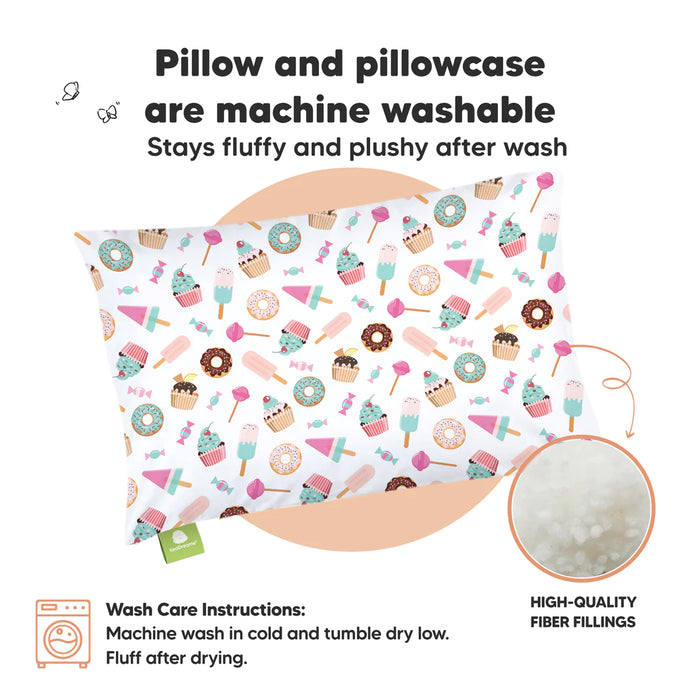 KeaBabies Toddler Pillow - Sweet Tooth