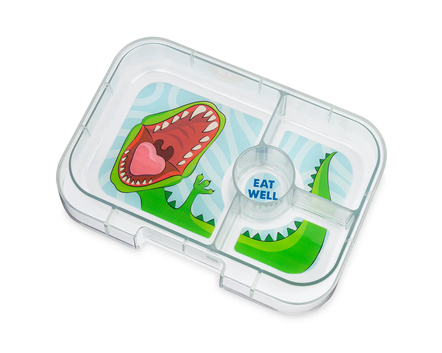 Yumbox Panino4 - Jurassic Green w/ Dinosaur Tray