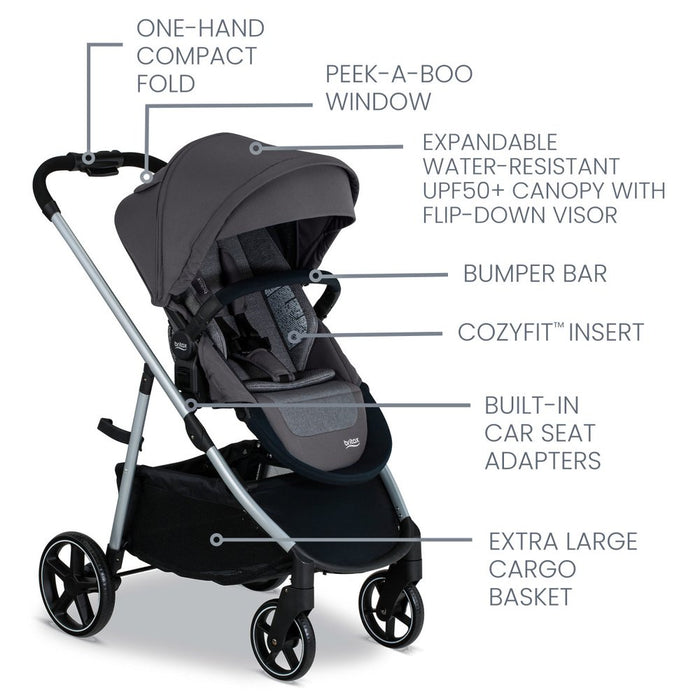 Britax Grove Stroller - Pindot Stone