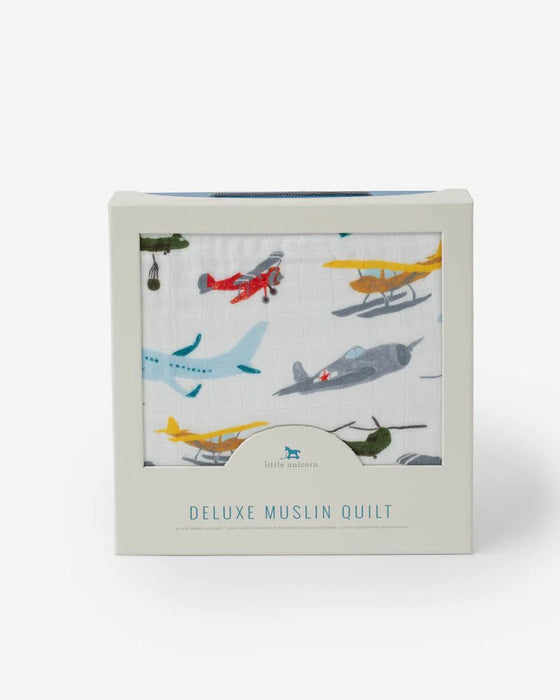 Little Unicorn Deluxe Muslin Quilt - Air Show