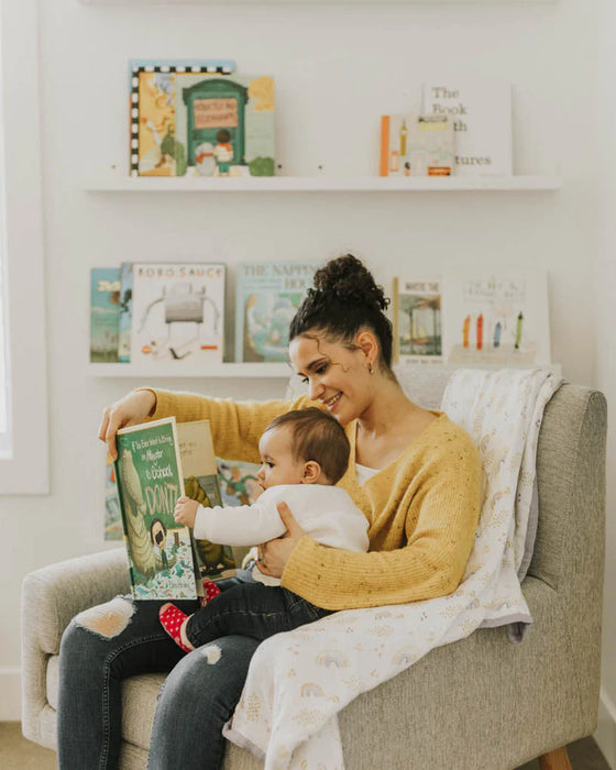 Little Unicorn Deluxe Muslin Quilt - Rainbows&Raindrops