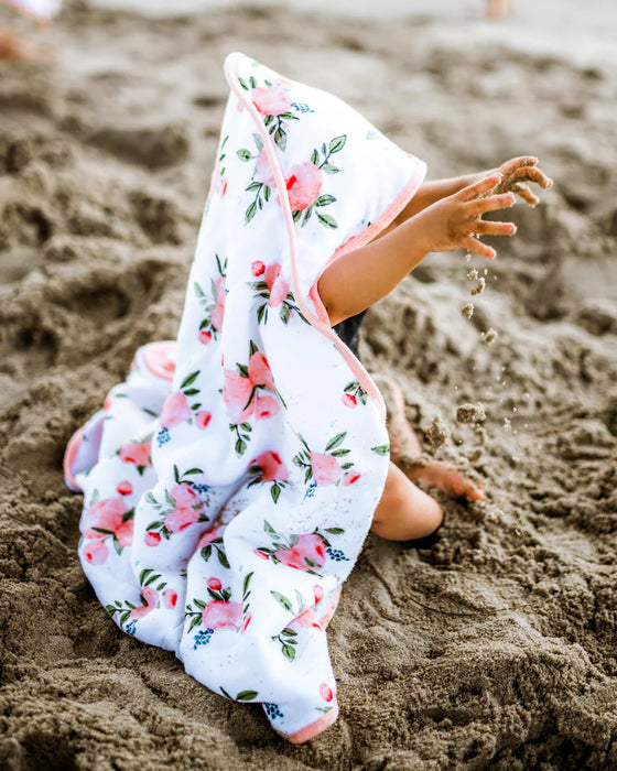 Little Unicorn Infant Hooded Towel - Watercolor Roses