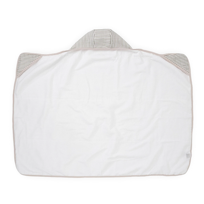 Little Unicorn Hooded Toddles Towel - Grey Stripe