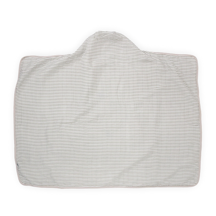 Little Unicorn Hooded Toddles Towel - Grey Stripe