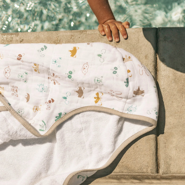 Little Unicorn Toddler Hooded Towel - Animal Crowd