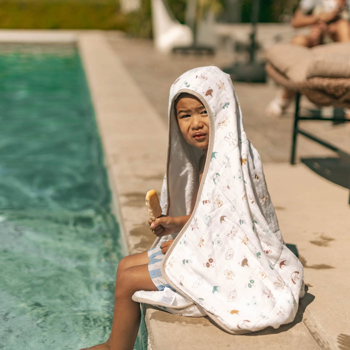 Little Unicorn Toddler Hooded Towel - Animal Crowd