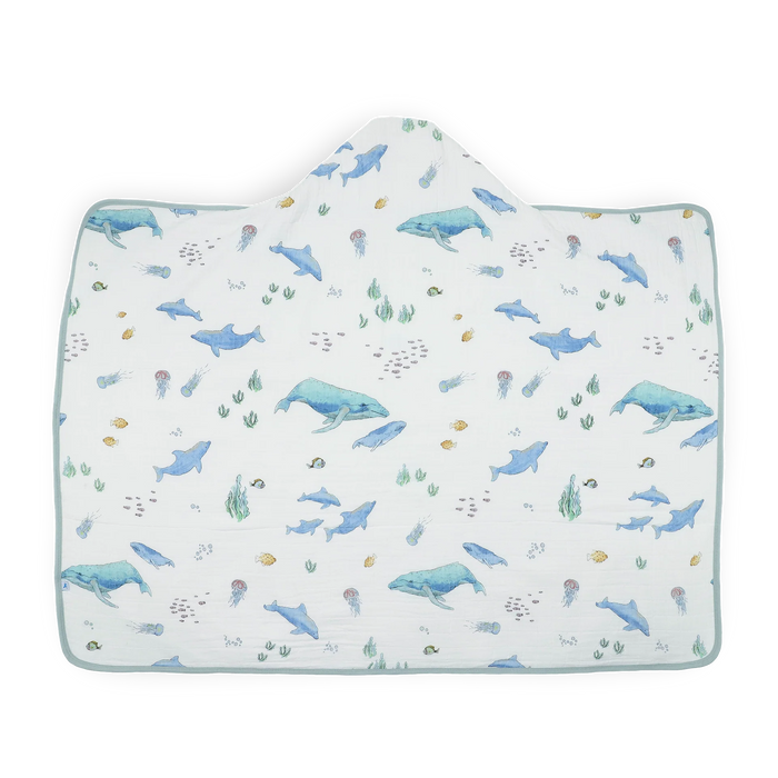 Little Unicorn Toddler Hooded Towel - Whales