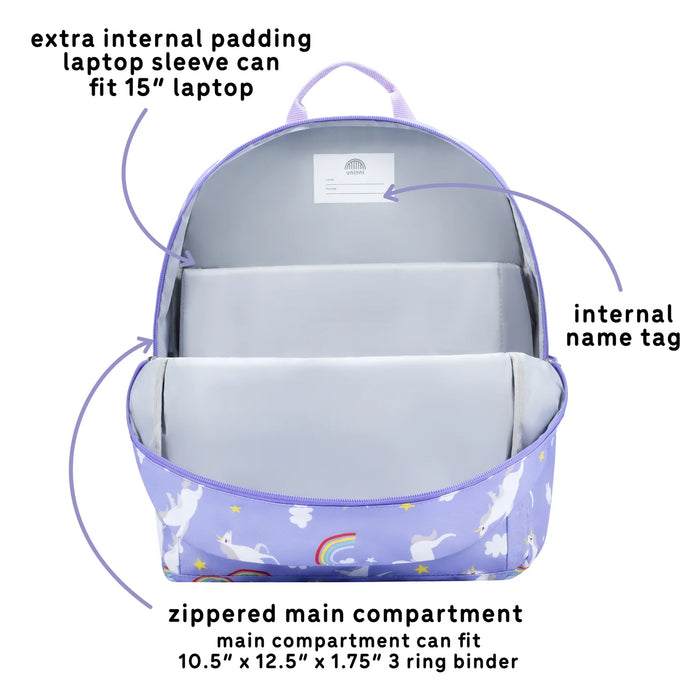 Uninni Ethan Backpack - Rainbow Unicorn