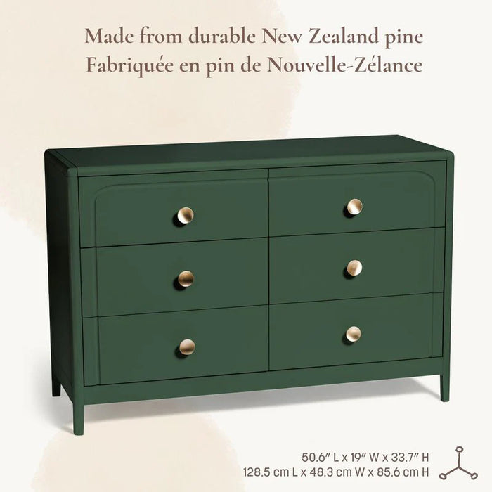 Little Seeds Briar Double Dresser - Bottle Green Paint