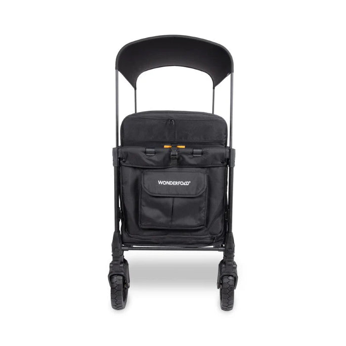 WonderFold W4 Luxe PRO Quad Stroller Wagon - Jet Black