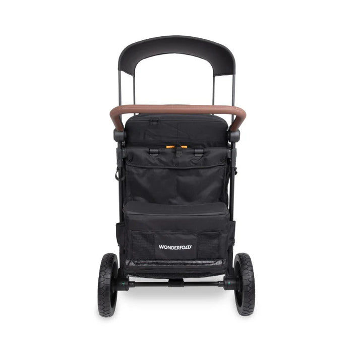 WonderFold W4 Luxe PRO Quad Stroller Wagon - Jet Black