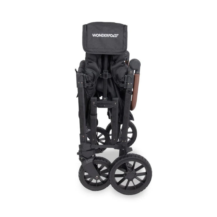 WonderFold W4 Luxe PRO Quad Stroller Wagon - Jet Black