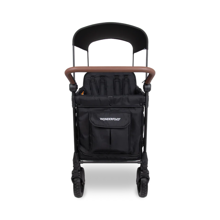WonderFold W6 Luxe PRO 6-Seater Stroller Wagon - Jet Black