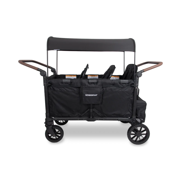 WonderFold W6 Luxe PRO 6-Seater Stroller Wagon - Jet Black
