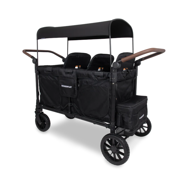 WonderFold W6 Luxe PRO 6-Seater Stroller Wagon - Jet Black