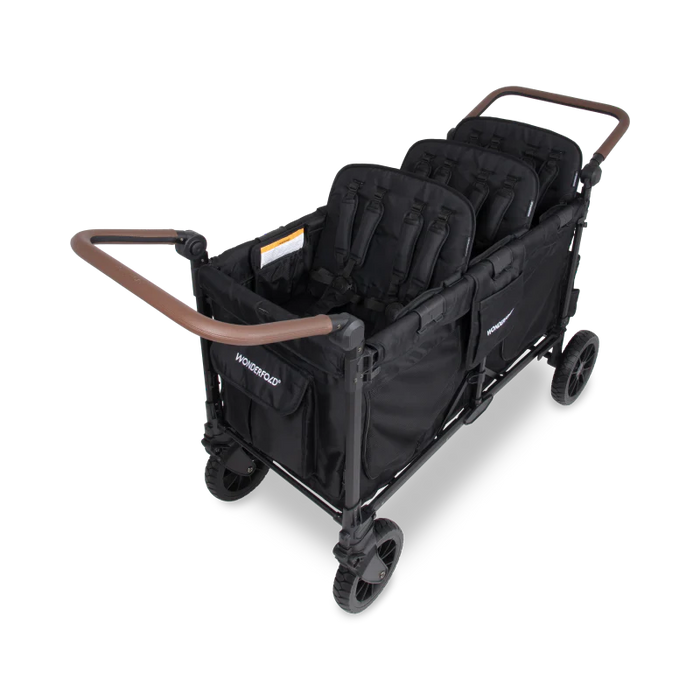 WonderFold W6 Luxe PRO 6-Seater Stroller Wagon - Jet Black