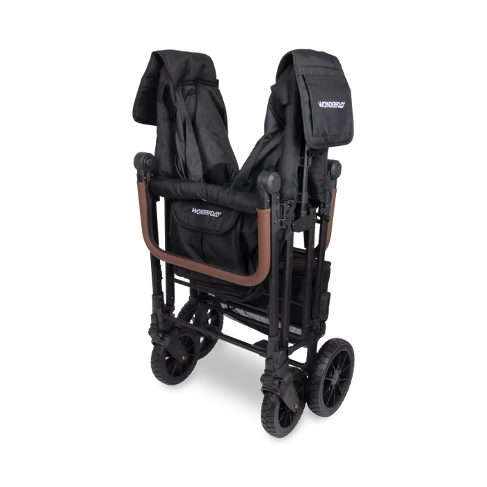 WonderFold W6 Luxe PRO 6-Seater Stroller Wagon - Jet Black