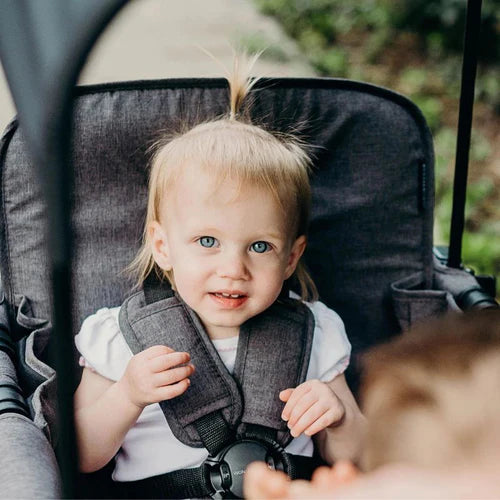 WonderFold W2 Elite Double Stroller Wagon - Volcanic Black