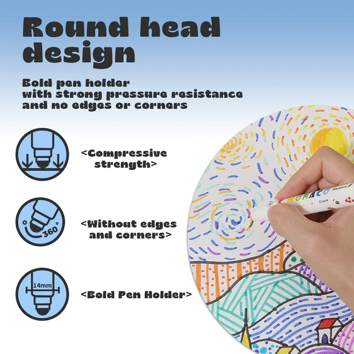 Flower Monaco Washable Markers - 24 Colours