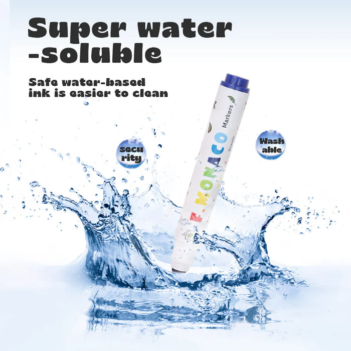 Flower Monaco Washable Markers - 24 Colours