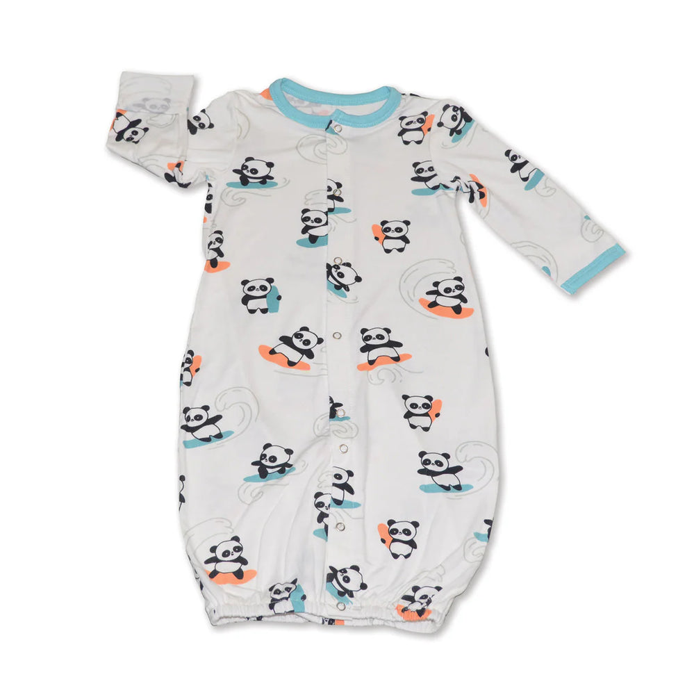 Silkberry Baby Bamboo Converter Gown - Surfs Up Panda