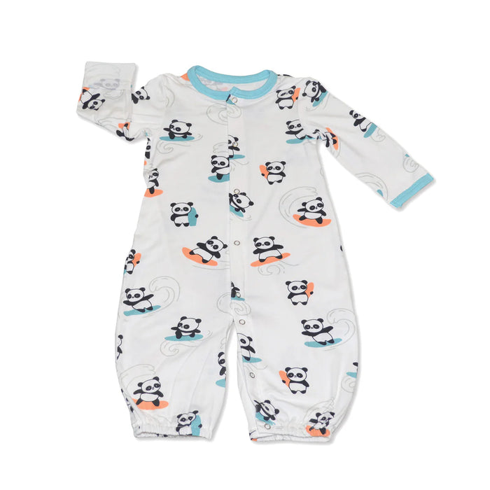 Silkberry Baby Bamboo Converter Gown - Surfs Up Panda