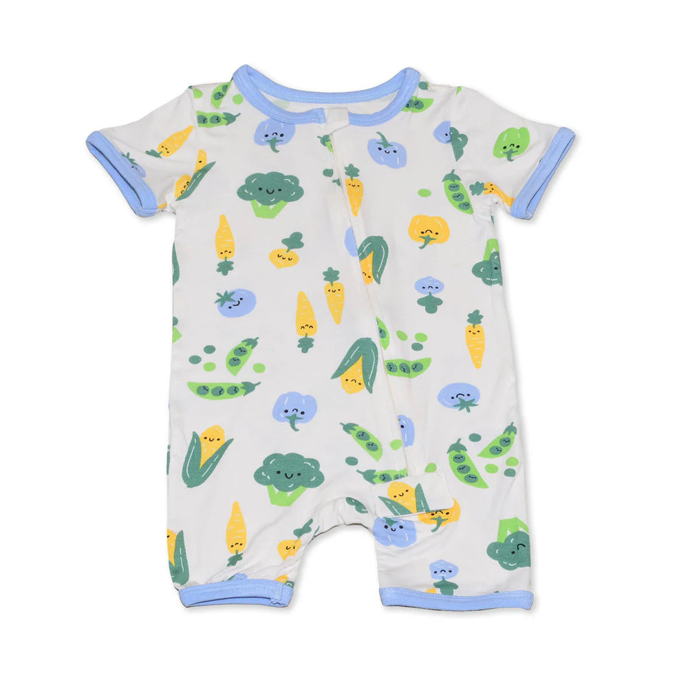 Silkberry Baby Bamboo Short Sleeve Zippy Romper - Farmers Market