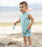 Silkberry Baby Sleeveless Romper - Aqua(Blue Ocean)