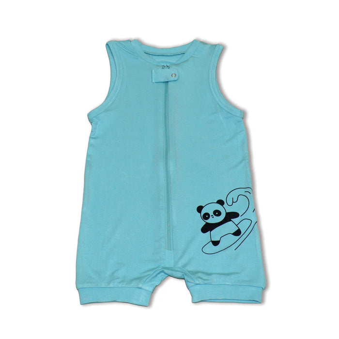 Silkberry Baby Sleeveless Romper - Aqua(Blue Ocean)