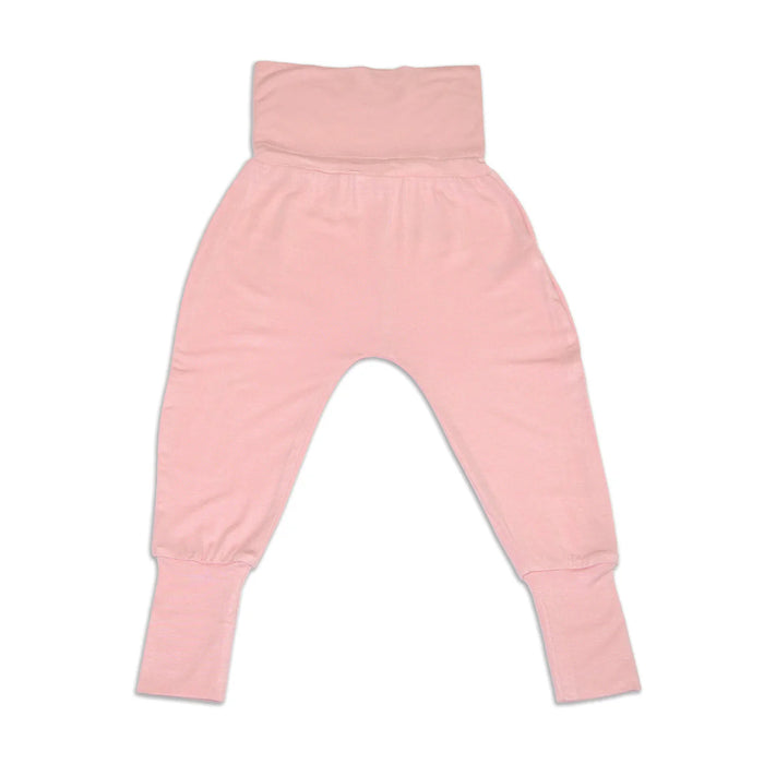 Silkberry Baby Bamboo Grow With Me Harem Pants - Coral Blush