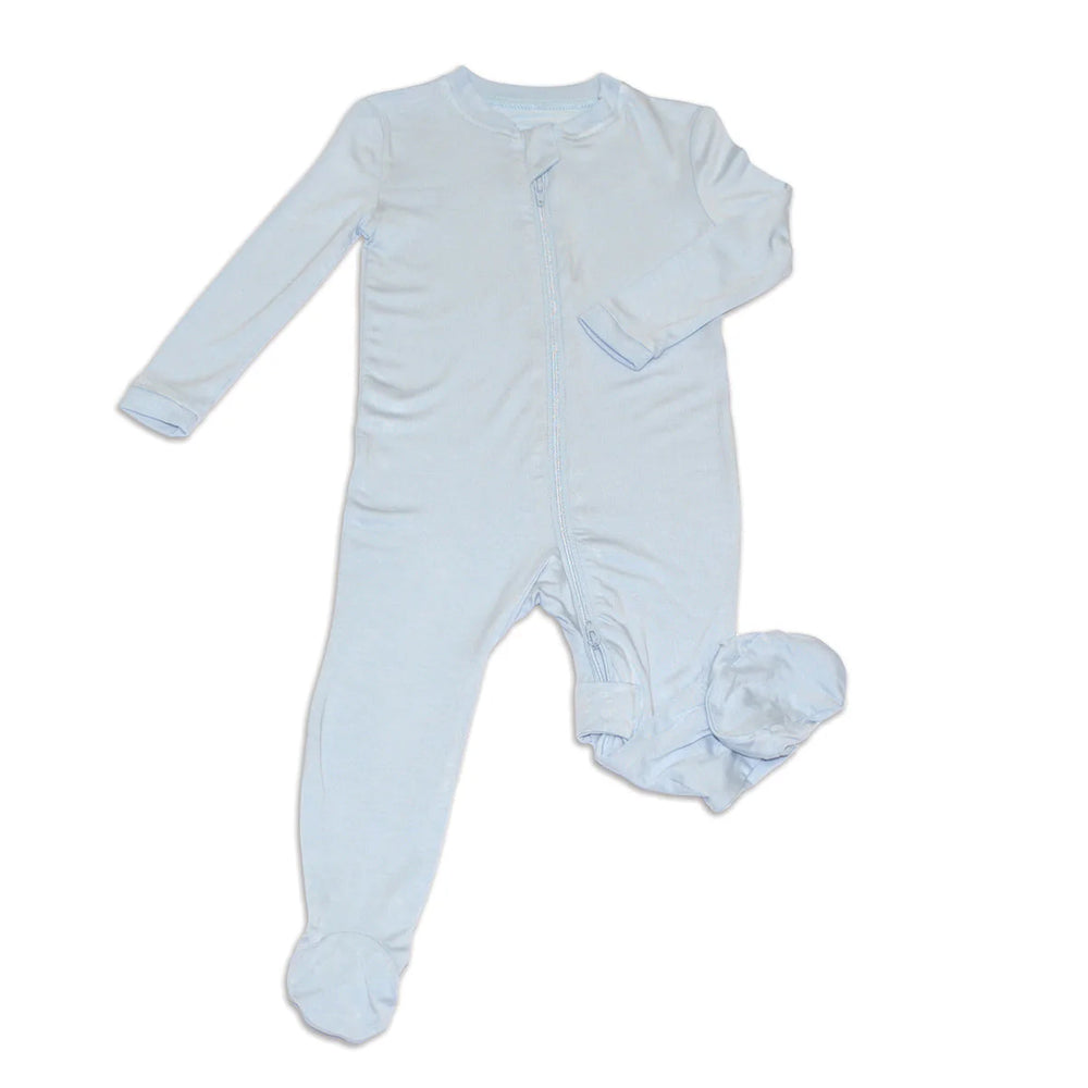 Silkberry Baby Bamboo Footed Sleeper w/ 2 Way Zipper - Magic Cloud