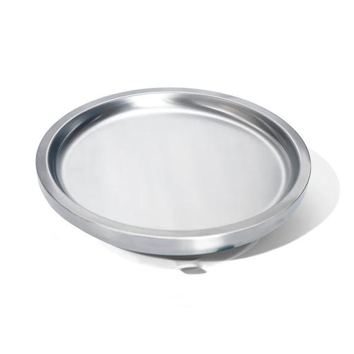 Avanchy Stainless Steel Silicone Round Open Plate - Grey